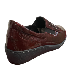 Cinzia soft  Mocassino donna  DM25073 pelle vitello vernice Bordo suola rialzata in micro leggero cararmato antiscivolo