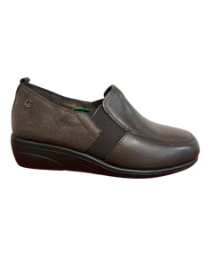 Cinzia soft  Mocassino donna  IV18841 pelle vitello nappa marrone suola rialzata in micro leggero cararmato antiscivolo