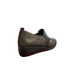Cinzia soft  Mocassino donna  IV18841 pelle vitello nappa marrone suola rialzata in micro leggero cararmato antiscivolo