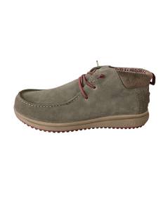 Mocassino MID allacciato PITAS DALLAS 37 tortora scamosciatoTEX suola FLEX la moda comoda