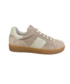 Nero Giardini  513005  Sneakers camoscio Femm rip osso allacciato plantare in memoryestraibile
