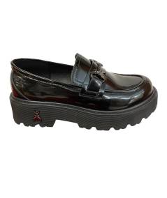 Mocassino PATRIZIA PEPE PPJ962 in Pelle abrasivata nera  sula classica cararmato