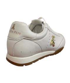 Sneakers PATRIZIA PEPE PPJ363 in Pelle nappata morbidissima BIANCO, allacciato giovane
