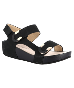 Sandalo donna Grunland DIRA CI1996- antracite nero suola rialzata con 2-3 strap