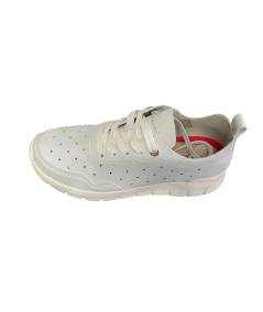 Grunland sneaker Sc0196 f6 Scarpa Donna pelle bianca traforata allacciata superleggera estraibile