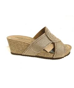 ciabatta donna Grunland ersi cb0820-70 cipria multi suola zeppa rialzata