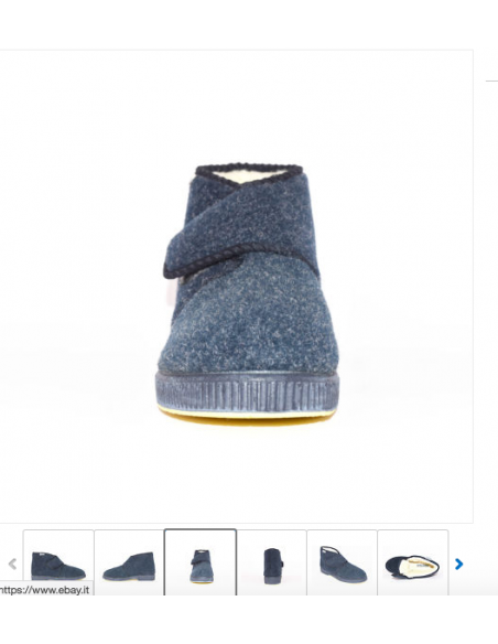 pantofole uomo lana emanuela 564 effetto montone strap confort nera