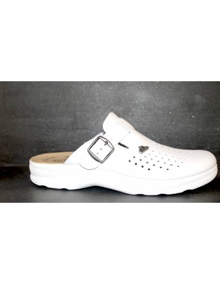 ciabatte fly flot bianco con fibbia 82009