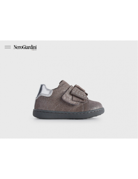 Sneakers Nero Giardini 918000 primi passi 19-23 femmina gris argento