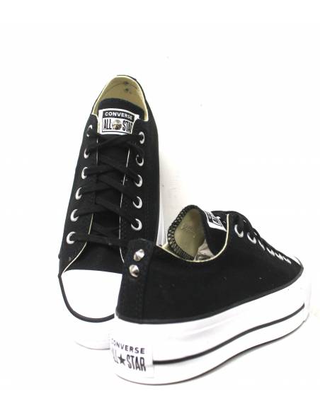 converse 560250  tessuto nera classica platform