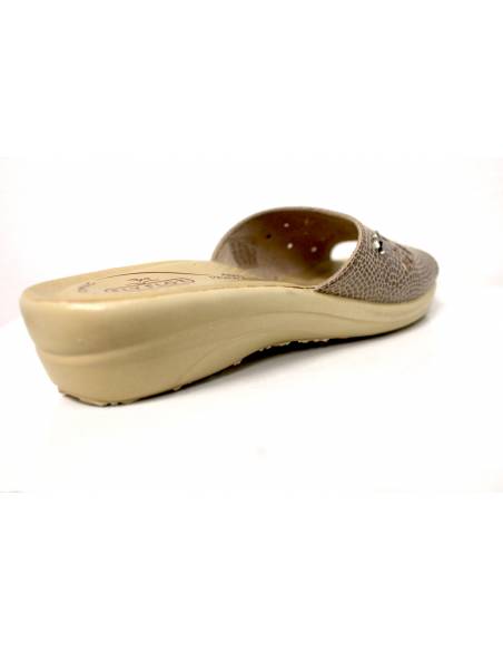 ciabatta fly flot in pelle T4047 beige confort
