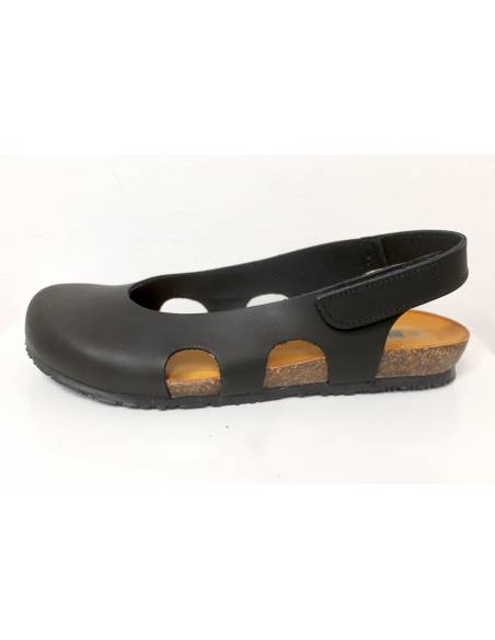 sandalo BioNatura 68 Volterra NERO suola confort