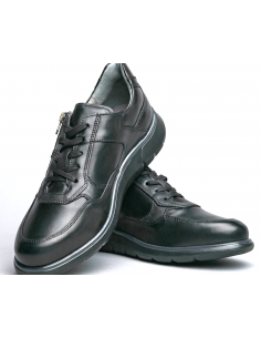 allacciata nero giardini Art. P900832U. 207 Sneaker in camoscio e pelle  laserature online Vendita allacciata nero giardini Art.