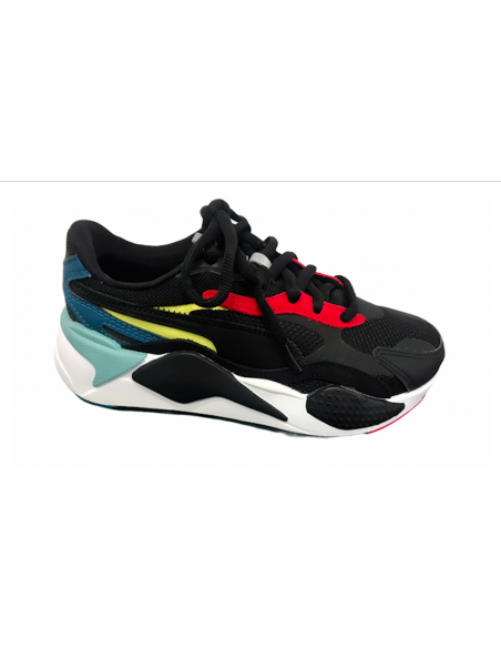 SNEAKER PUMA RS-X3 PUZZLE  371570-25 BLACK ROSSO