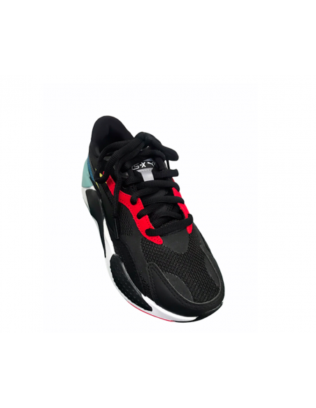 SNEAKER PUMA RS-X3 PUZZLE  371570-25 BLACK ROSSO