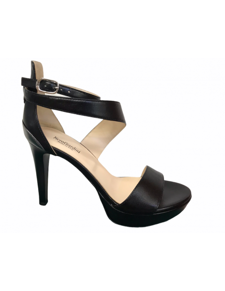 Sandalo Nero Giardini 012820 elegante nero laccio collo